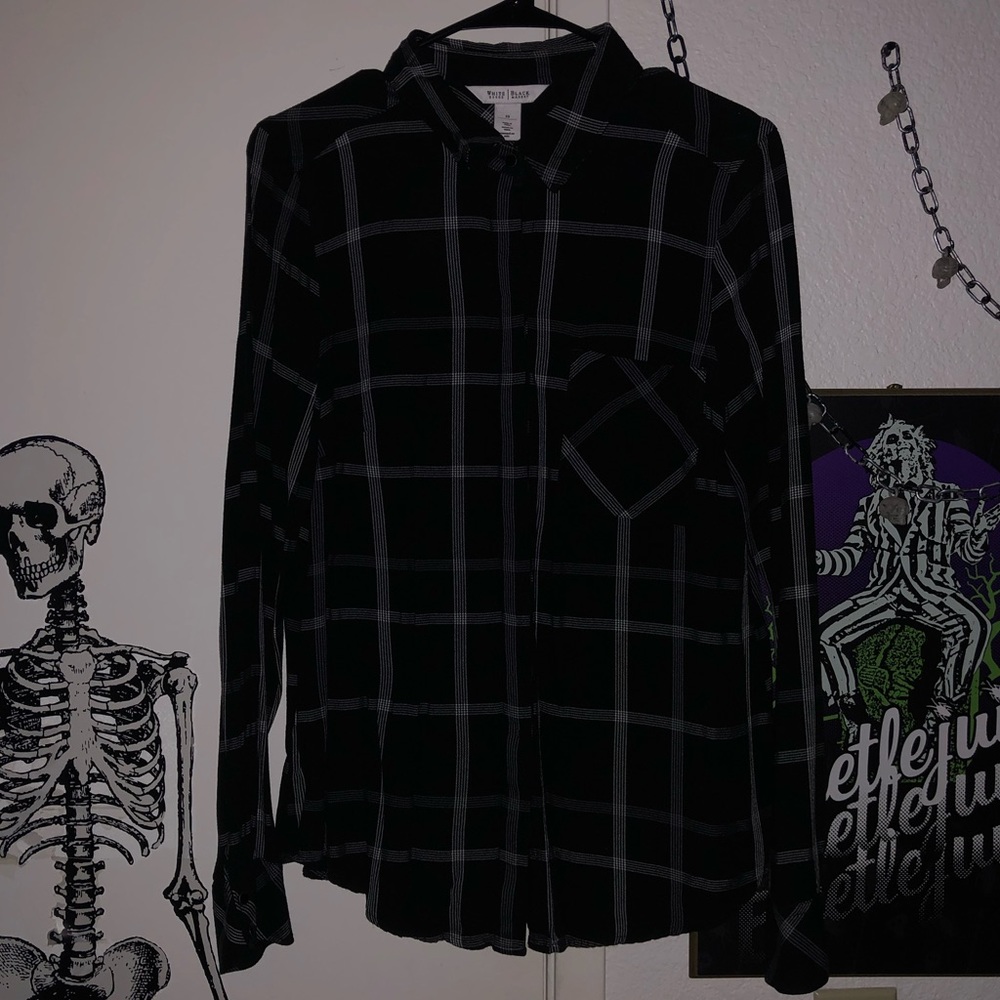 white house black market flannel shirt